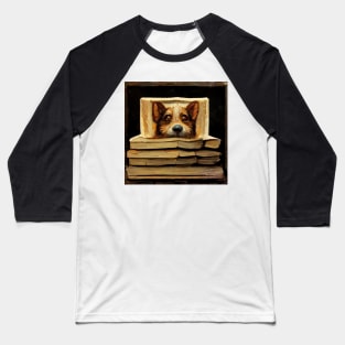 A very bookish Puppy Baseball T-Shirt